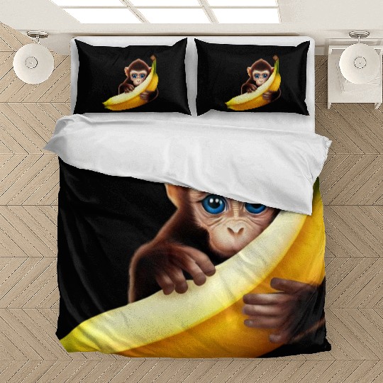Monkey hide and seek banana Bedding Sets