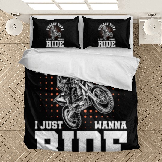 Forget Toys I Just Wanna Ride, Dirt Bike Bedding Sets