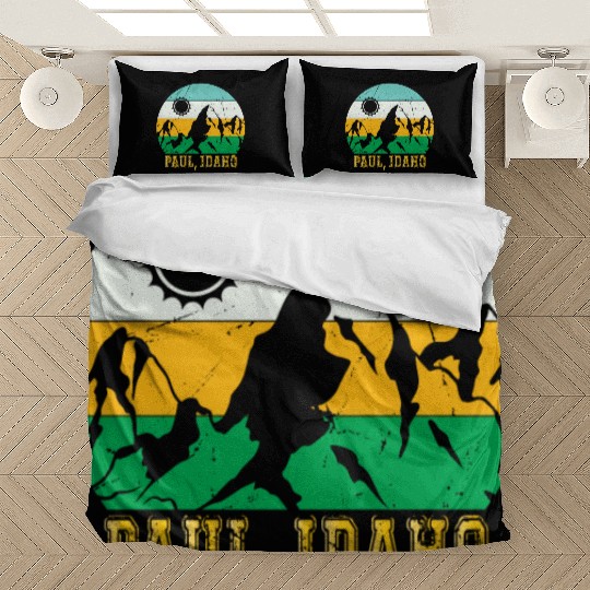 Idaho Mountain Hiking Souvenir Paul Mountain Trip Bedding Sets