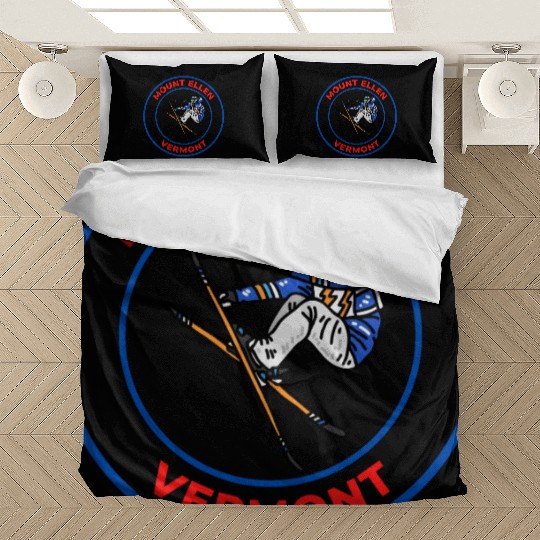 Retro Cool Skiing in Mount Ellen Vermont Souvenir Bedding Sets