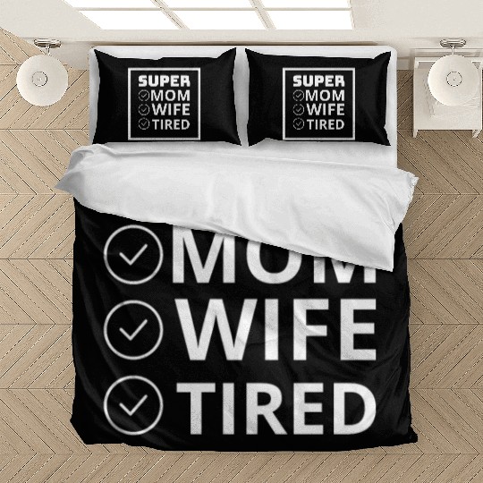 vintage international women's day mom,wife,tired Bedding Sets