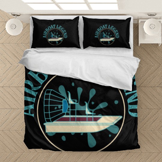 Airboat Legend Hydroplane Air Boat Propeller Swamp Bedding Sets