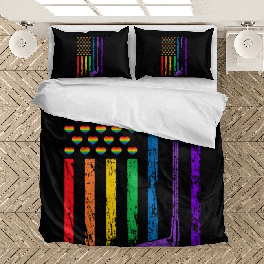American Sports Rainbow Flag LGBT Pride Month Bedding Sets