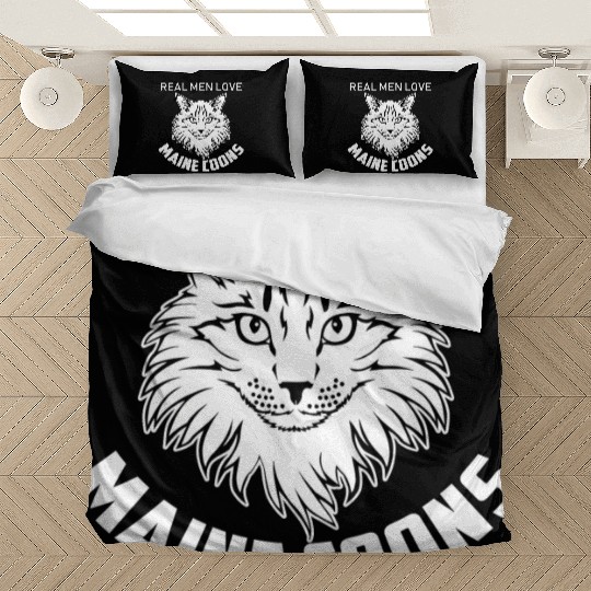 Real Men Love Maine Coons Gift For Cat Lover Bedding Sets