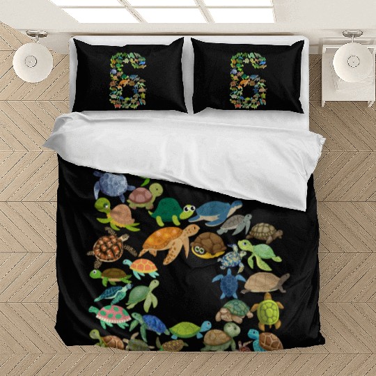 6th Birthday Sea Turtle Tortoise Theme 6 Year Old Bedding Sets