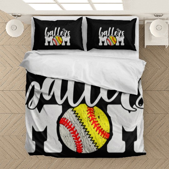 Ballers Mom Baseball Softball Cheer Mother Bedding Sets