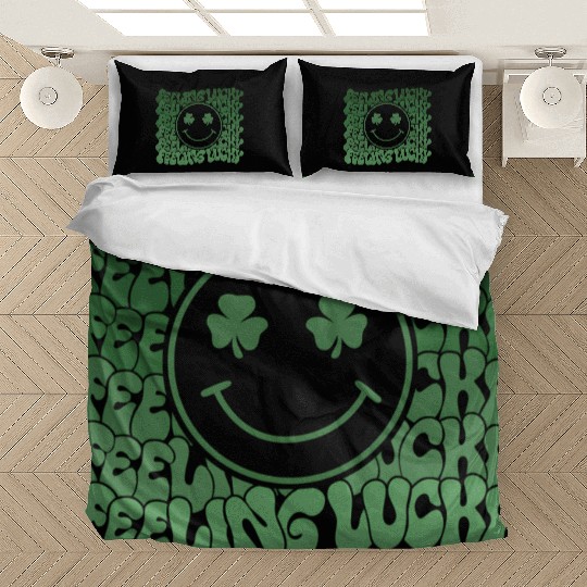 Feeling Lucky Saint Paddys Irish Smiling Icon Sham Bedding Sets