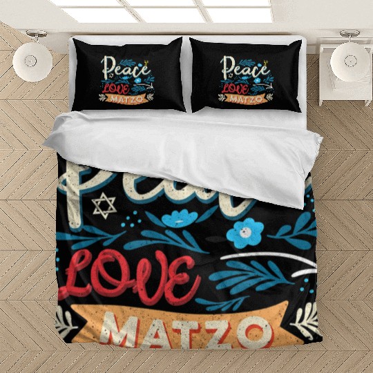 Passover Peace Love Matzo Funny Seder Jewish Holid Bedding Sets