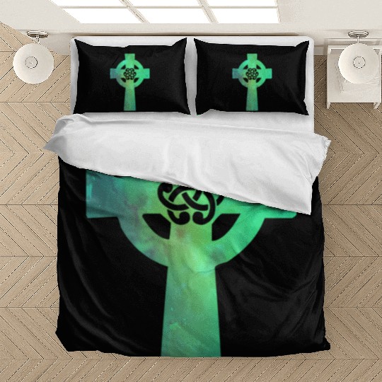 Irish Celtic Cross Knot St Patrick'S Day Christian Bedding Sets