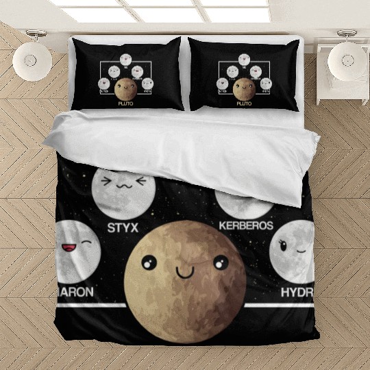 Pluto Moons Planet Space Lover Solar System Bedding Sets