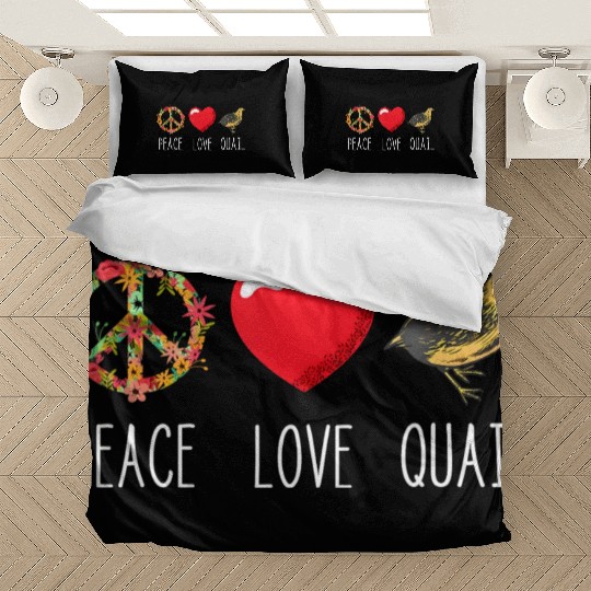Quail Love Peace Quail Birds Lover Japanese Quail Bedding Sets