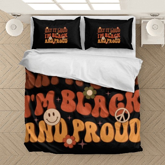 Say It Loud I'm Black And Proud, Independence Day Bedding Sets