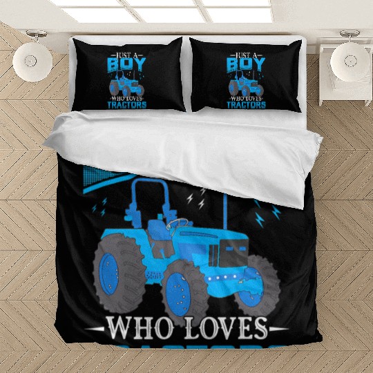 Just A Boy Who Loves Tractors Farm Boys Bedding Sets