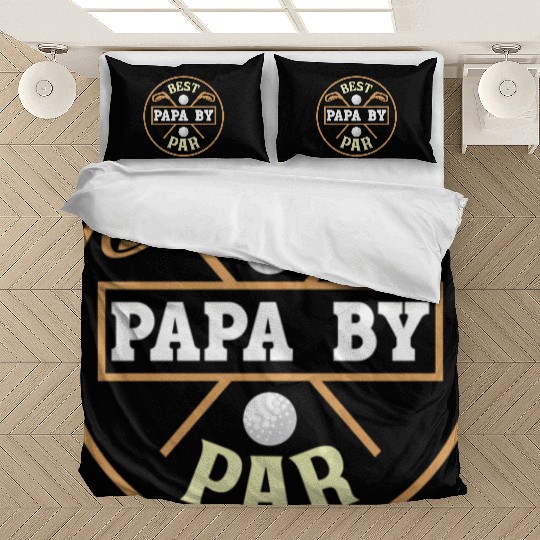 Awesome Golfer Dad Fathers Day Best Papa By Par Bedding Sets