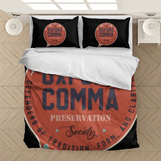 The Oxford Comma Preservation Society Team Oxford Bedding Sets