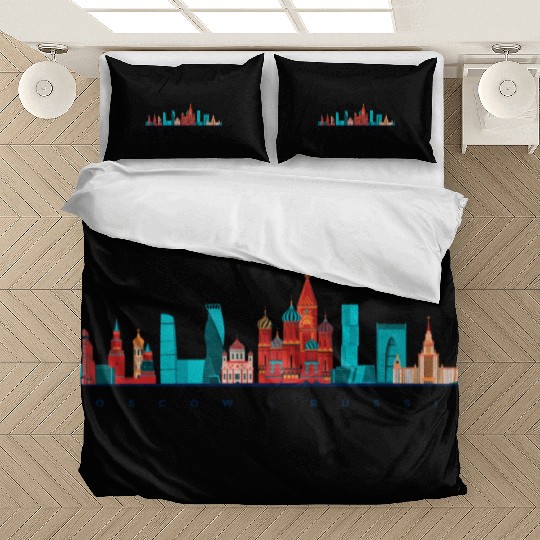Moscow Skyline Russia Red Square Russian Bedding Sets