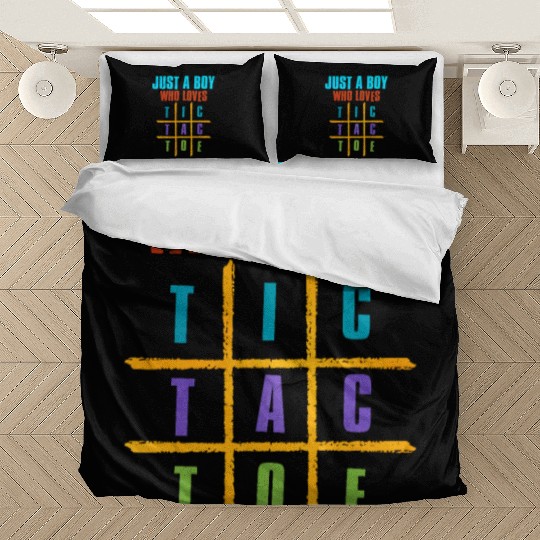 Just A Boy Who Loves Tic Tac Toe Bedding Sets