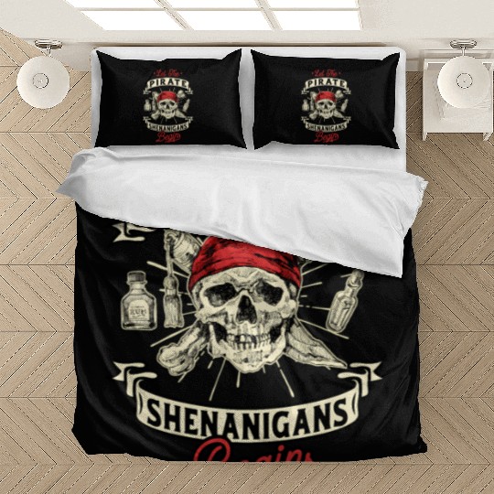 Let The Pirate Shenanigans Begin Crossbones Freebo Bedding Sets