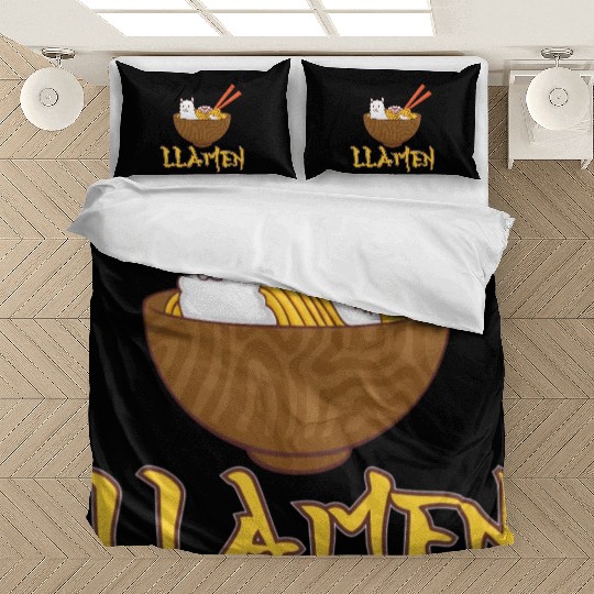 Llamen Japanese Ramen Noodles Alpaca Kawaii Llama Bedding Sets
