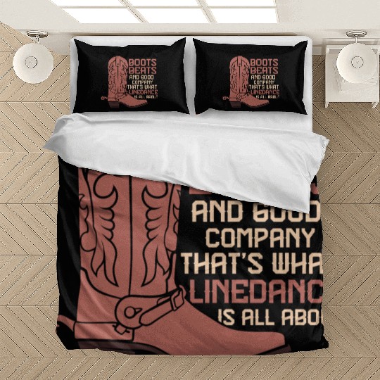 Line Dance Boots Beats Good Company Country Music Bedding Sets