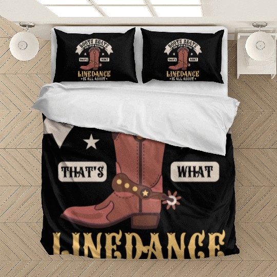 Line Dance Boots Beats Good Company Western Countr Bedding Sets