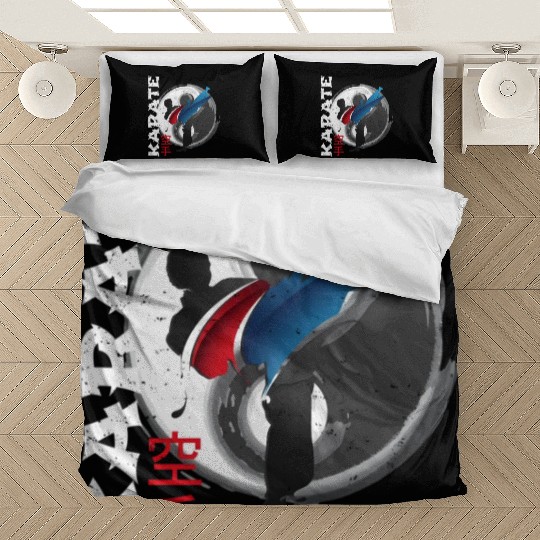Martial Side Kick Ying Yang Karate Bedding Sets