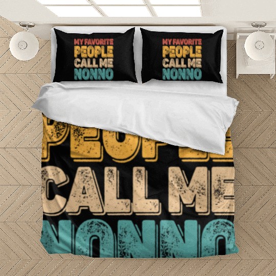 My Favorite People Call Me Nonno Vintage Funny Dad Bedding Sets