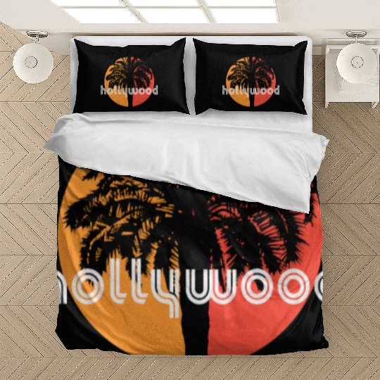 Hollywood California Artistic Vacation Souvenir Bedding Sets