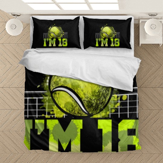 I'm 18 Racket Sports Tennis Player Teen 18th Bedding Sets