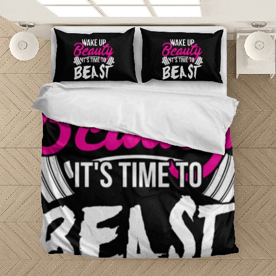 Wake Up Beauty It'S Time To Beast Gym Bedding Sets