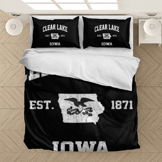 Clear Lake Iowa Ia State Athletic Style Bedding Sets