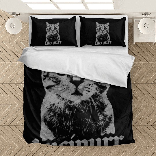 Lucifer Occult Satanic Cat Lucipurr Antichrist Bap Bedding Sets