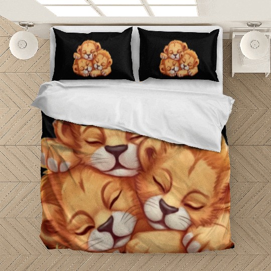 Sleeping lion cubs Bedding Sets