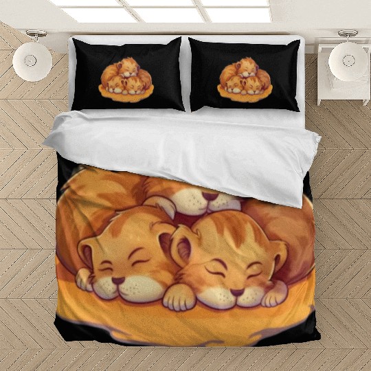 Sleeping lion cubs Bedding Sets