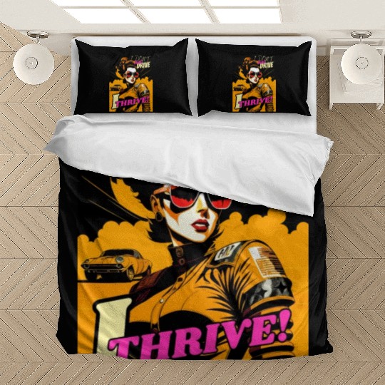 Diesel Diva: A Retro Driver Design v8 Bedding Sets