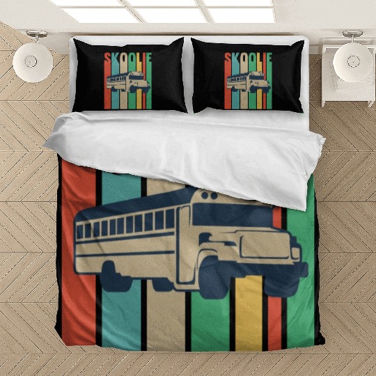 Skoolie Design For A School Bus Lover Bedding Sets