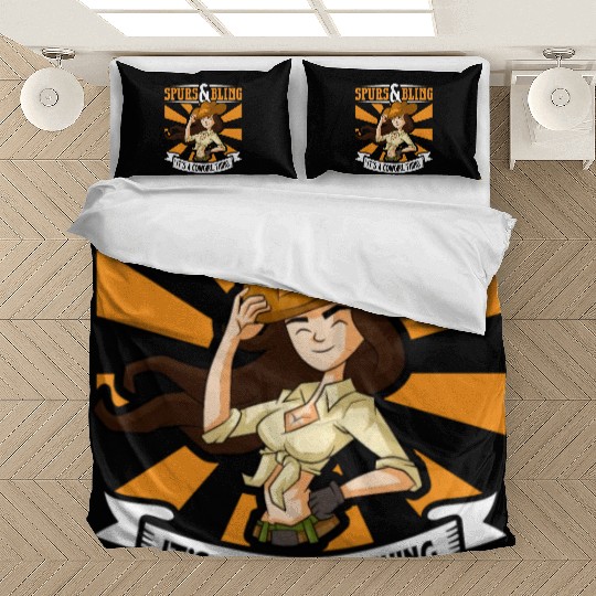 Cowboy Barn Bull Rider Rodeo Country Western Gift Bedding Sets