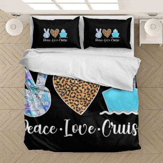 Peace Love Cruise Trip 2023 Vacation Girls Trip Cr Bedding Sets