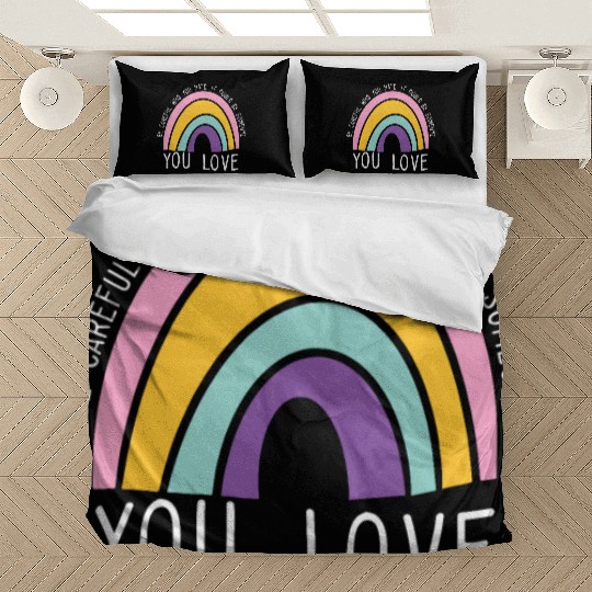 Be Careful Who You Hate Rainbow Pride LGBT Gender Bedding Sets