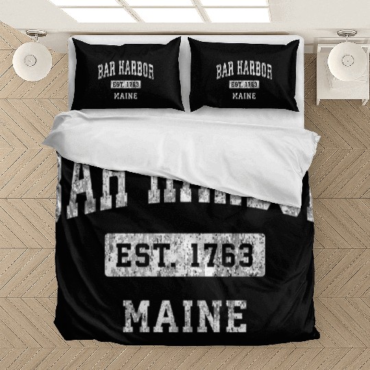 Bar Harbor Maine Me Established Sports Bedding Sets