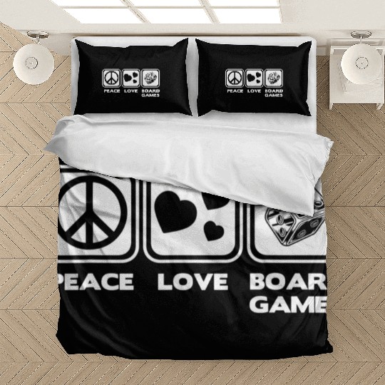 Peace Love & Board Games - Cool Board Game Bedding Sets