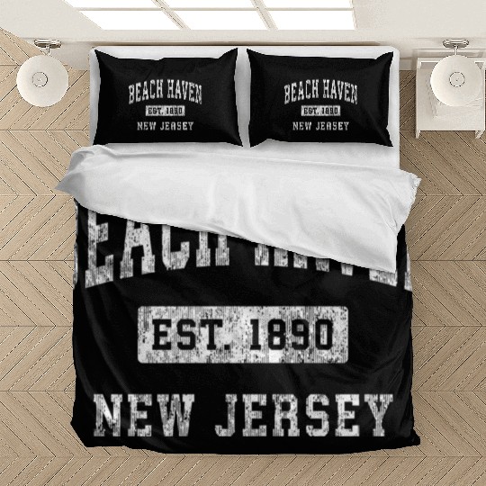 Beach Haven New Jersey Nj Established Sports Bedding Sets