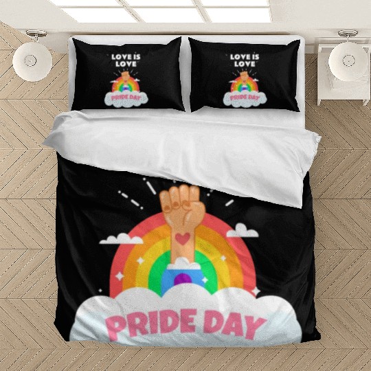 Love is Love Gay Pride Month LGBTQ Rainbow Bedding Sets