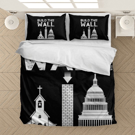 Build This Wall Separation Of Church And State Usa Bedding Sets