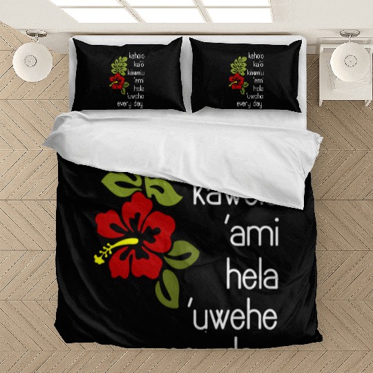 Hawaiian Hula Dance Uwehe Everyday Hibiscus Bedding Sets