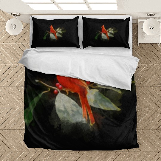 Wild Red Cardinal Bird Bedding Sets