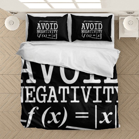 Avoid Negativity Math Equation Calculation Teacher Bedding Sets
