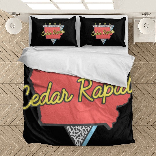 Cedar Rapids Iowa Triangle Ia City Bedding Sets