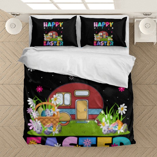 Camper Van Happy Easter Camper Van Easter Sunday Bedding Sets