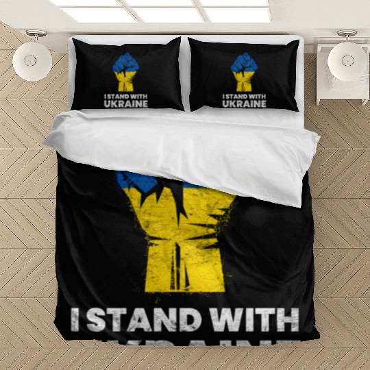 Ukrainian Flag I Stand With Ukraine Flag Bedding Sets